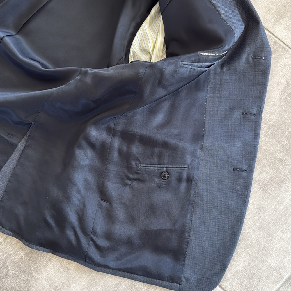 JONES NEW YORK Beautiful Plaid Blue Men's Suit - Excellent Condition - Picture 8 of 14